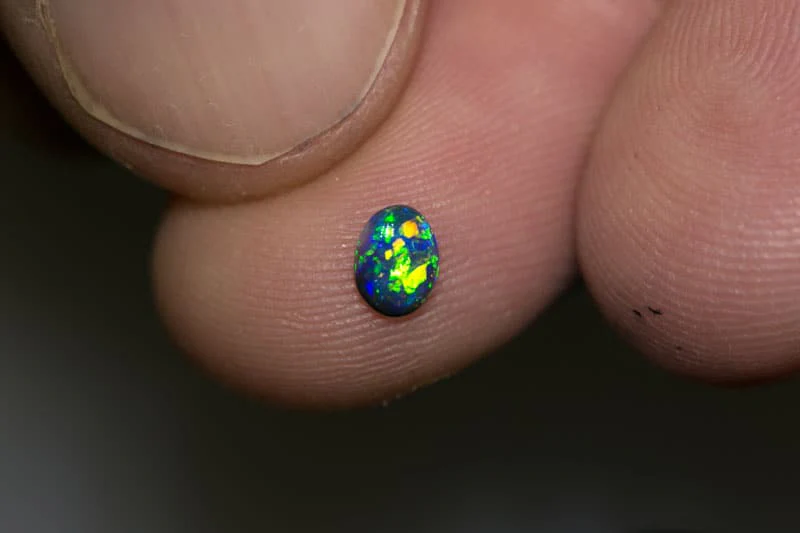 0.26 ct gem black opal 5x4x1mm - Image 2