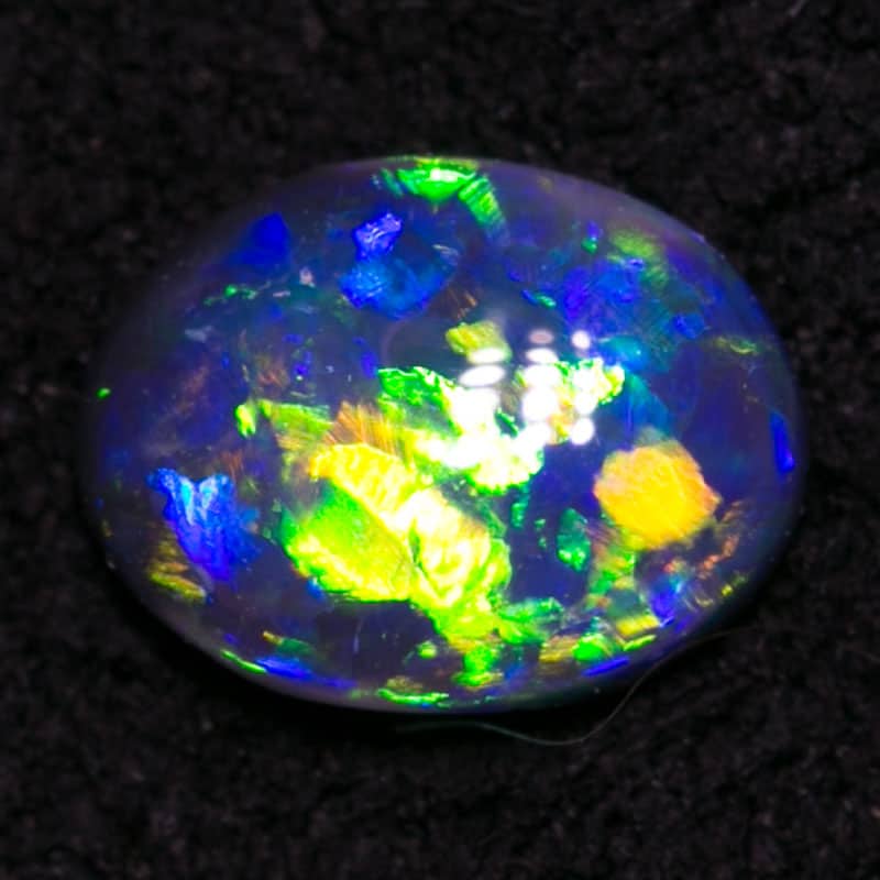 0.26 ct gem black opal 5x4x1mm - Image 3
