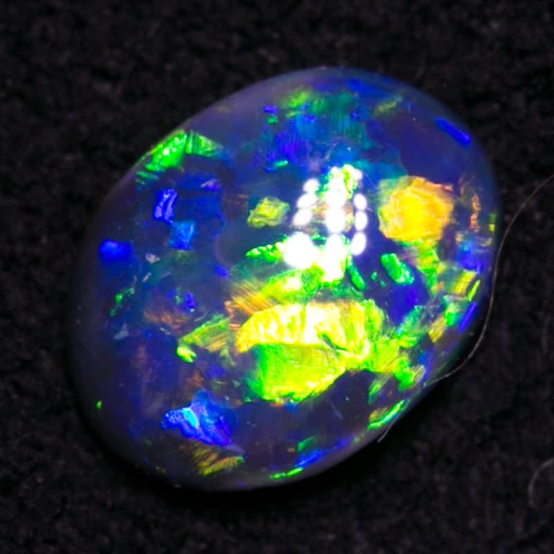 0.26 ct gem black opal 5x4x1mm - Image 4