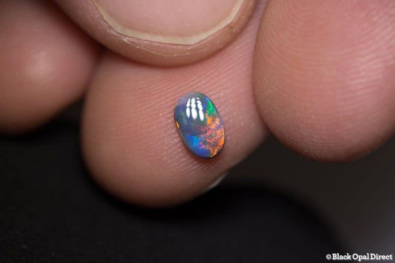 0.36 ct black opal 6.5x4x1.5mm - Image 2