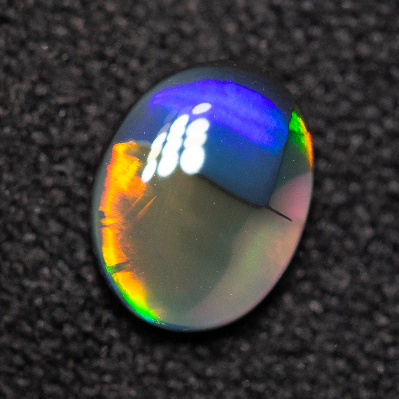 0.39 ct black opal 6.3x4.9x2mm - Image 3