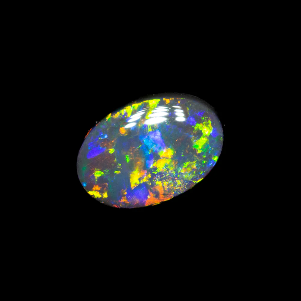 0.40 ct black opal 6.3x4.4x2.1mm - Image 2