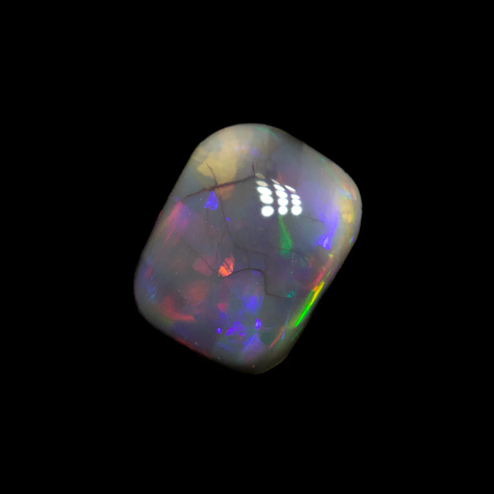 0.41 ct black opal 5.9x4.6x2mm - Image 2