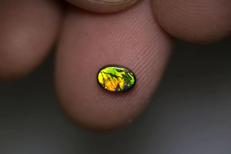 0.43 ct black opal 6x4x2mm - Image 3