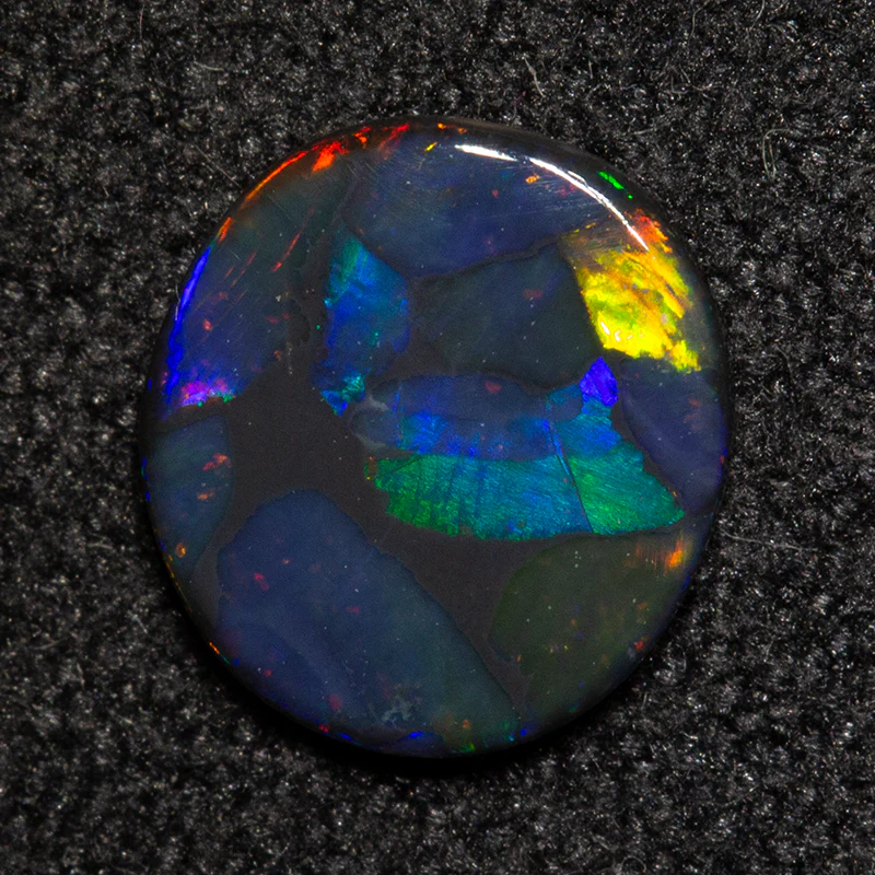 0.43 ct black opal 7.2x6.6x1.2mm - Image 2