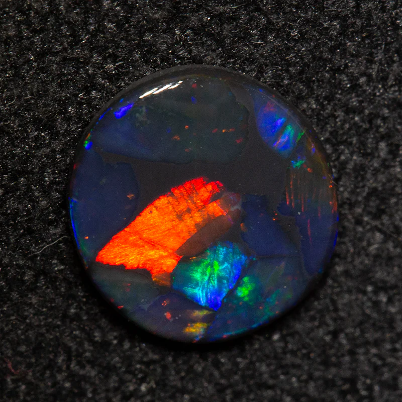 0.43 ct black opal 7.2x6.6x1.2mm - Image 3