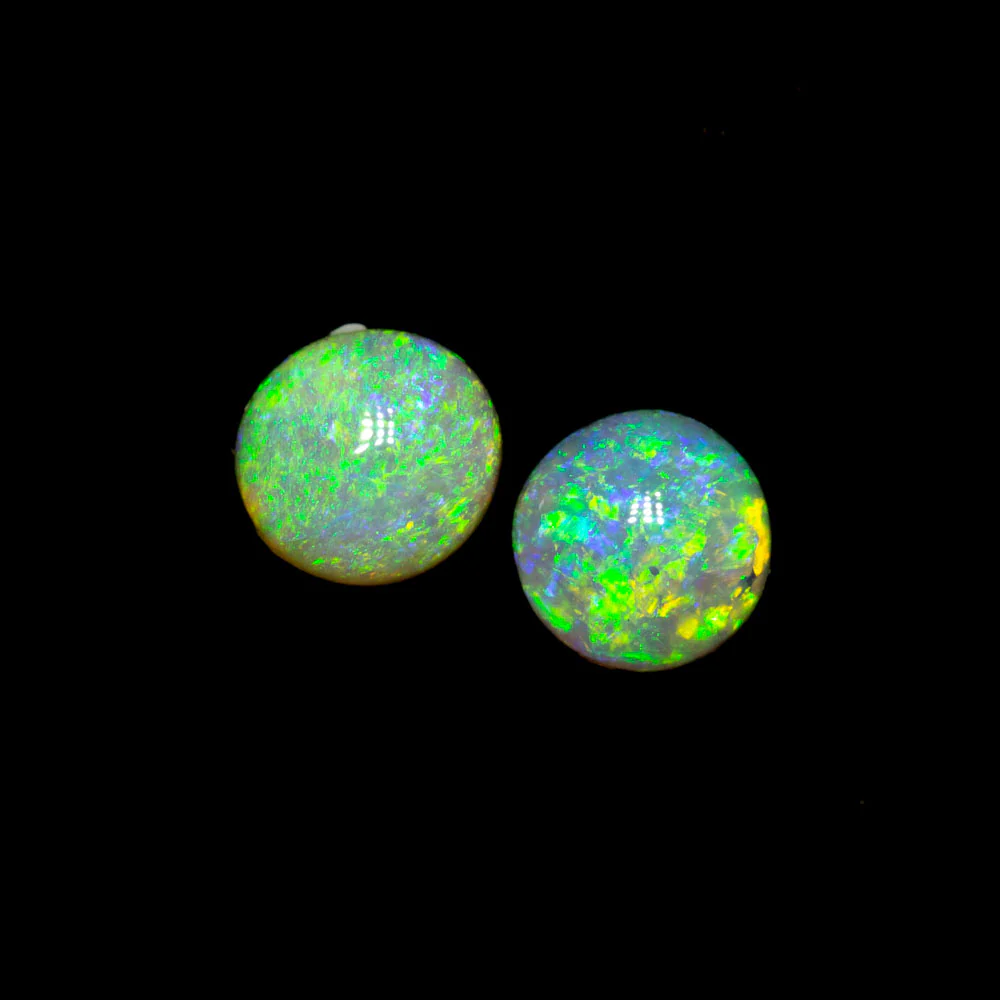 0.44 ct crystal opal pair 4.1x3.9x2.1mm - Image 2
