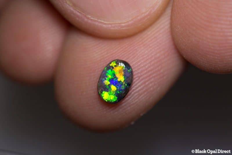 0.45 ct black opal 6.5x4.5x1.5mm - Image 2
