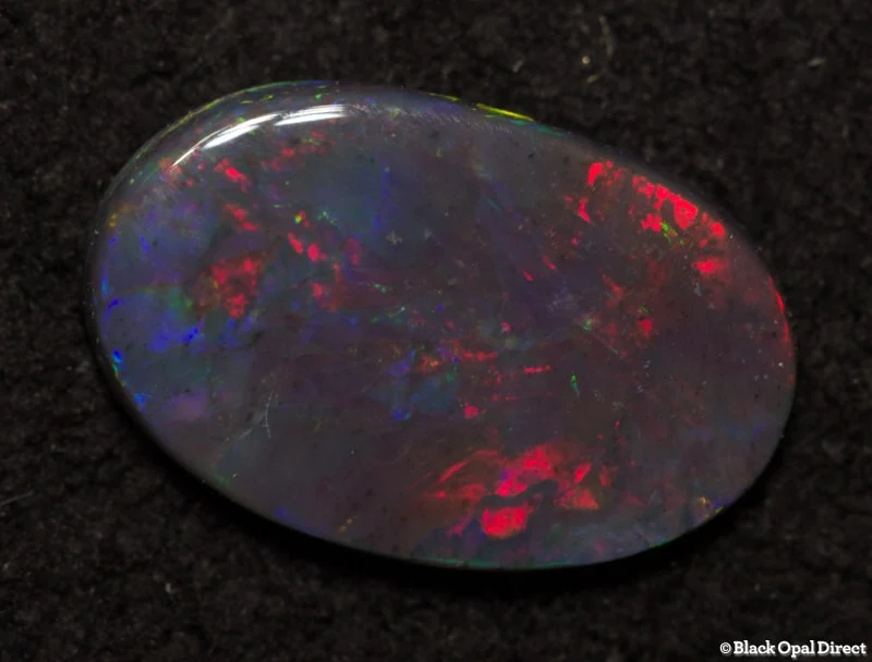 0.45 ct black opal 8x5x1.5mm - Image 4