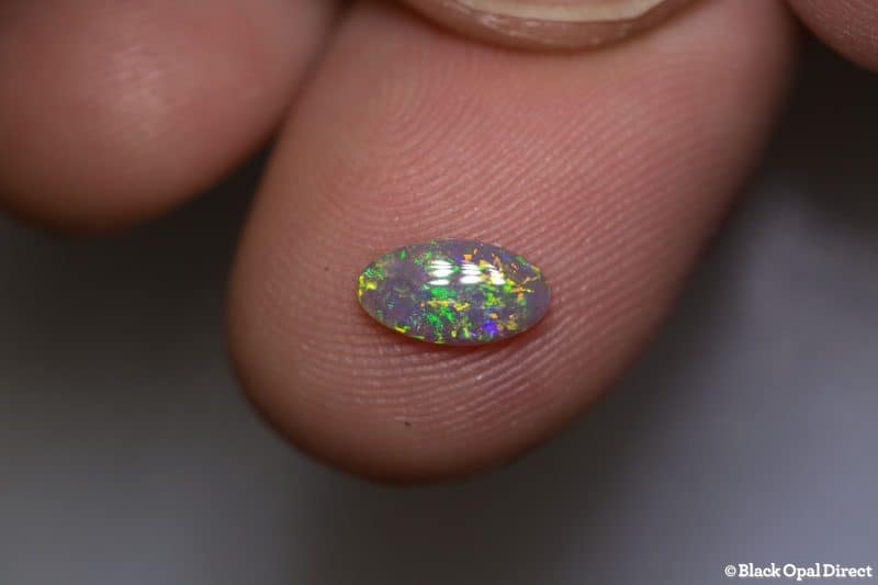 0.45 ct dark opal 8x5.5x1.5mm - Image 3