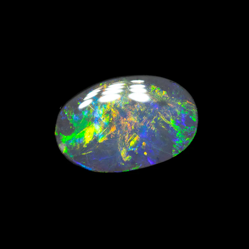 0.46 ct black opal 7.8x5.1x1.7mm - Image 2