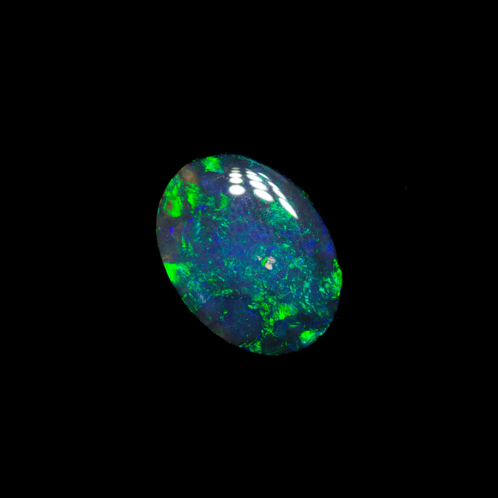 0.46 ct black opal 7x5.2x1.8mm - Image 2