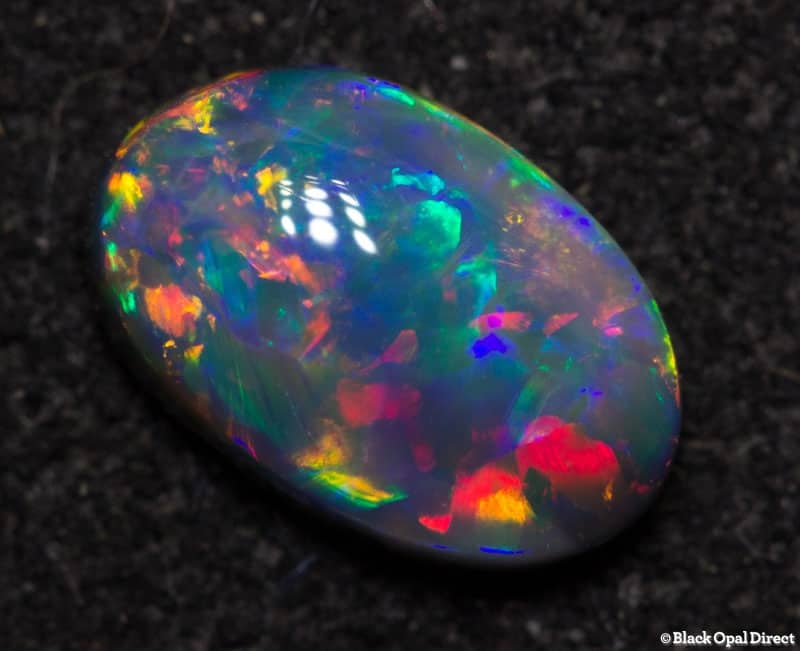 0.46 ct black opal gem 7x4.5x2mm - Image 3
