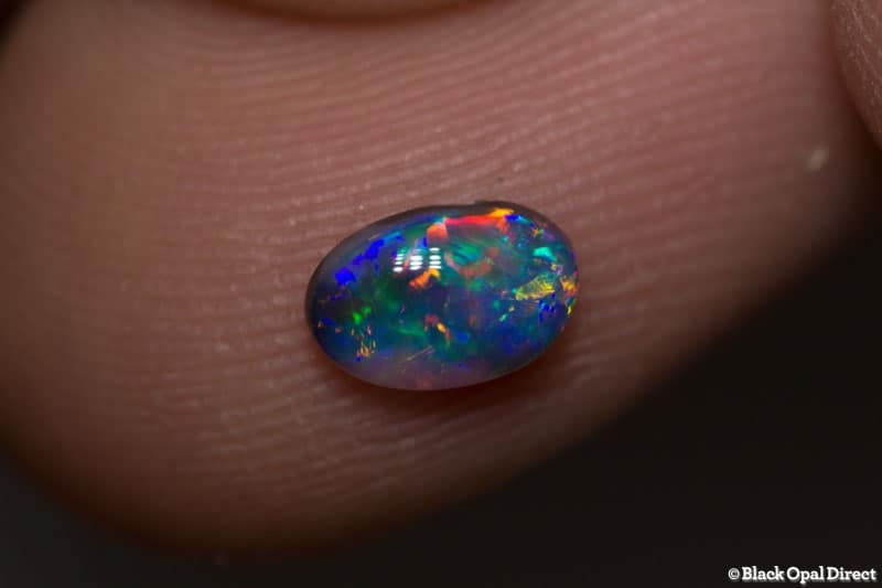 0.46 ct black opal gem 7x4.5x2mm - Image 4