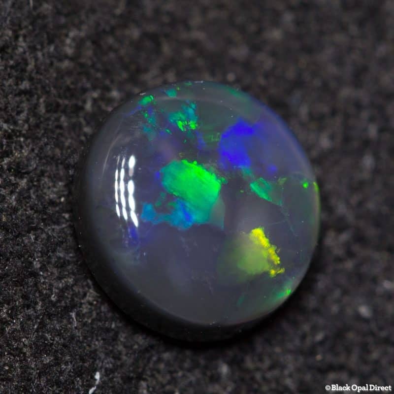 0.48 ct black opal 5mm round x 2mm - Image 3