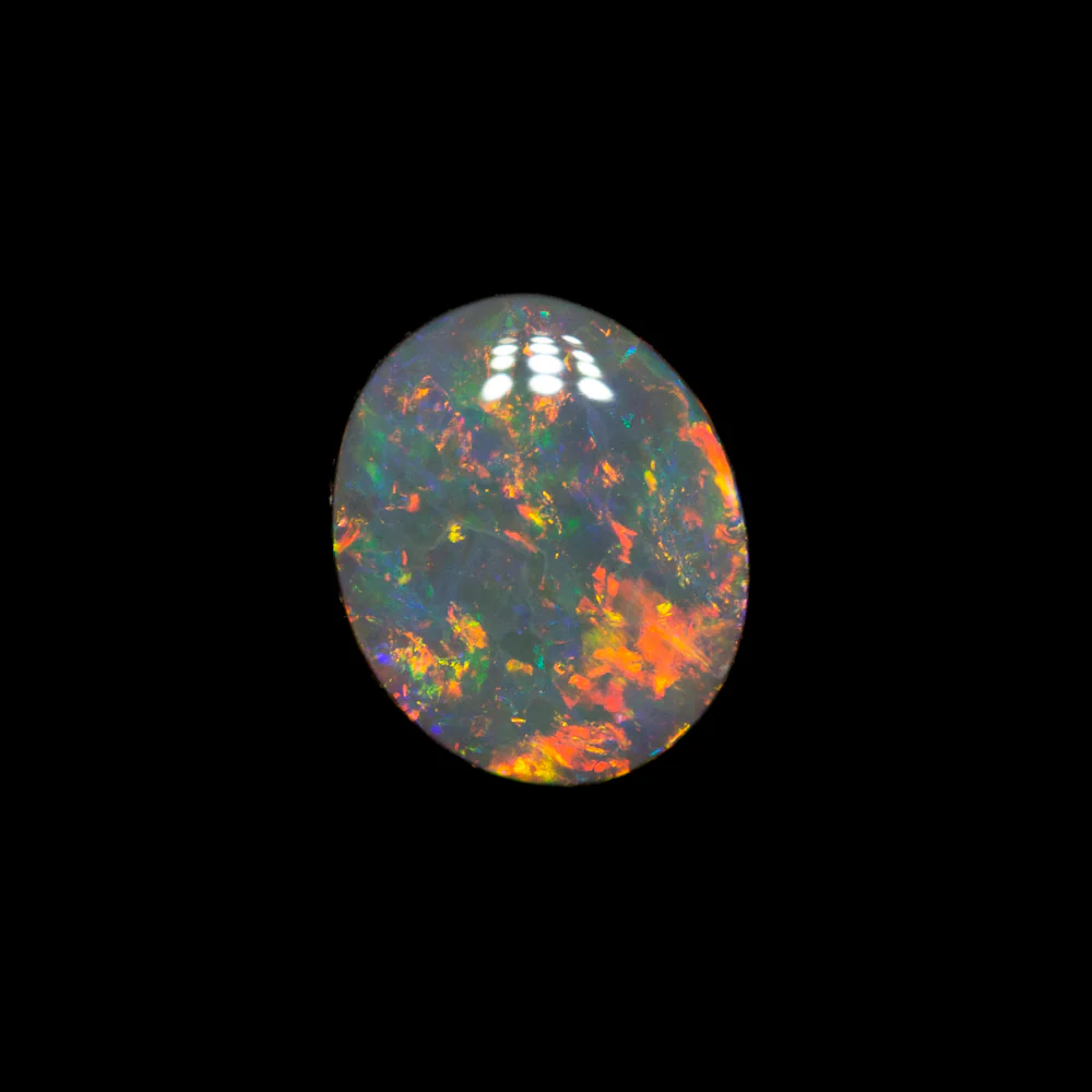 0.48 ct dark opal 6.6x5.5x2mm - Image 2