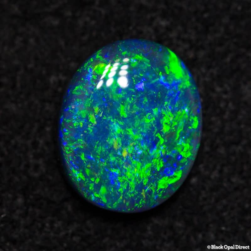 0.48 ct gem black opal 6x5x2mm - Image 2