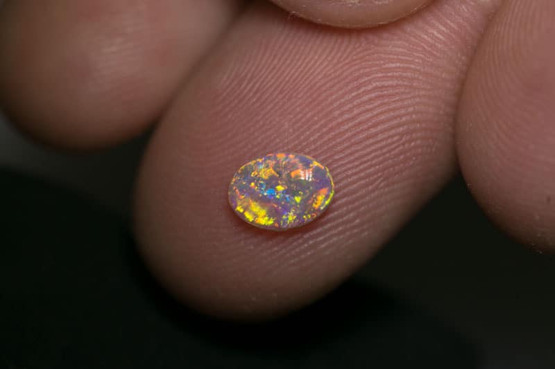 0.48 ct gem crystal opal 7x5x2mm - Image 3