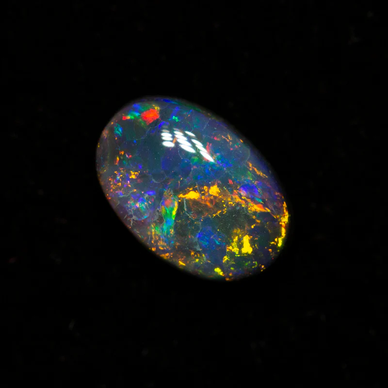 0.49 ct black opal 6.4x4.3x2.6mm - Image 2