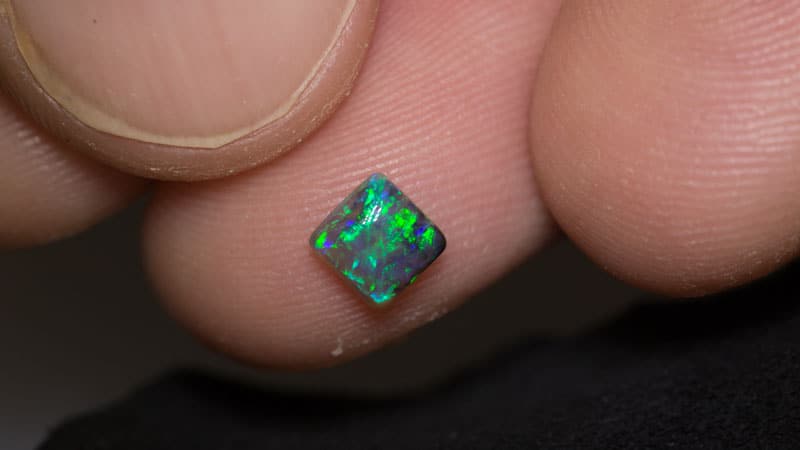 0.49 ct black opal square 5x5x2mm - Image 2