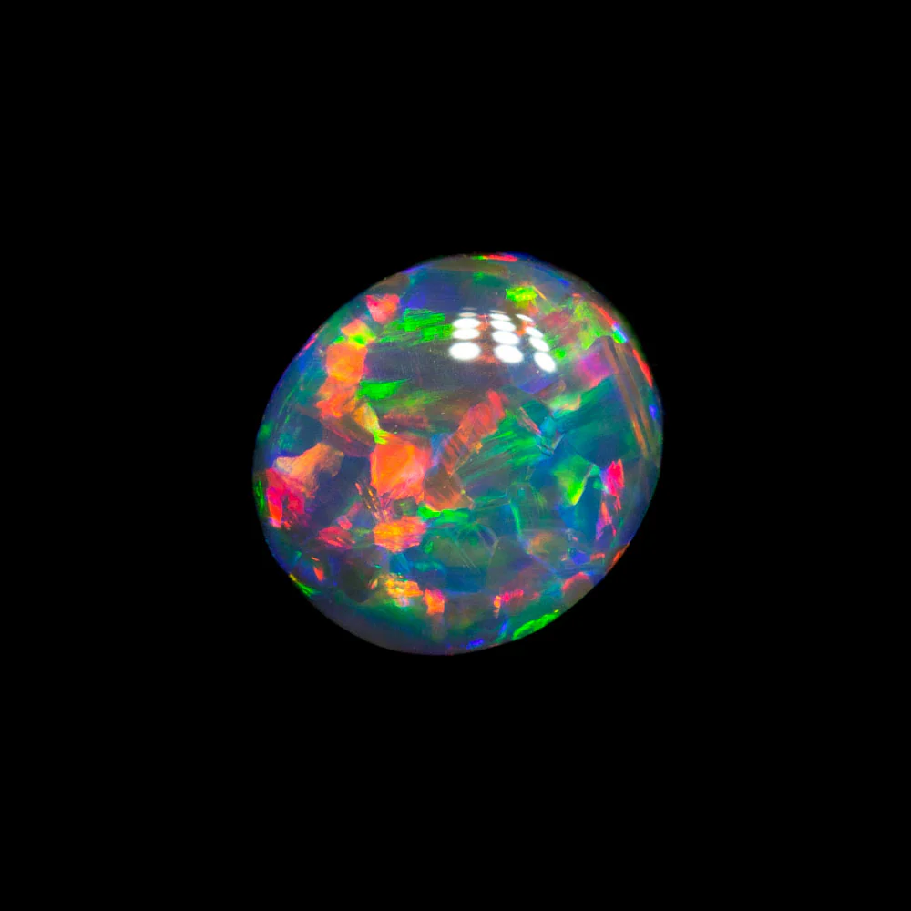 0.49 ct gem black opal 5.7x5.2x2.4mm - Image 2