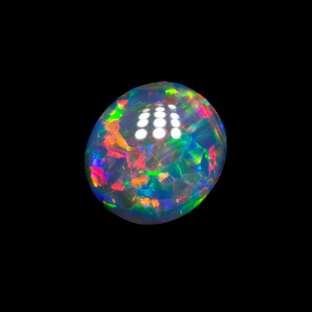 0.49 ct gem black opal 5.7x5.2x2.4mm - Image 3