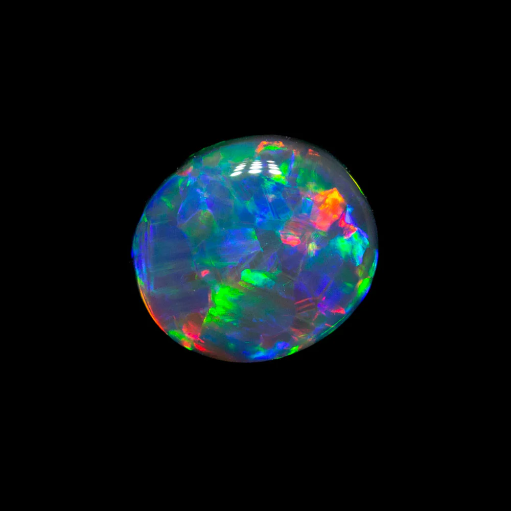 0.49 ct gem black opal 5.7x5.2x2.4mm - Image 4
