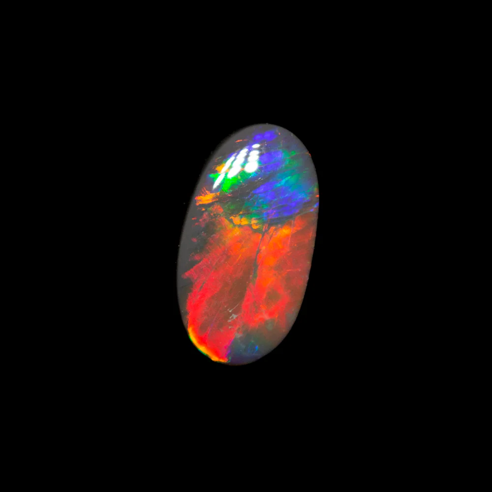 0.49 ct gem black opal 7.1x3.9x2.5mm - Image 2