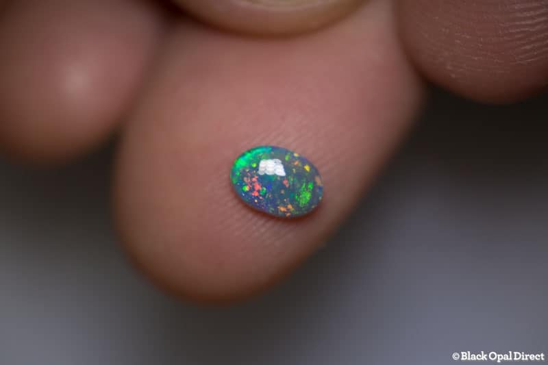 0.50 ct semi black opal 6.5x4.5x2mm - Image 2