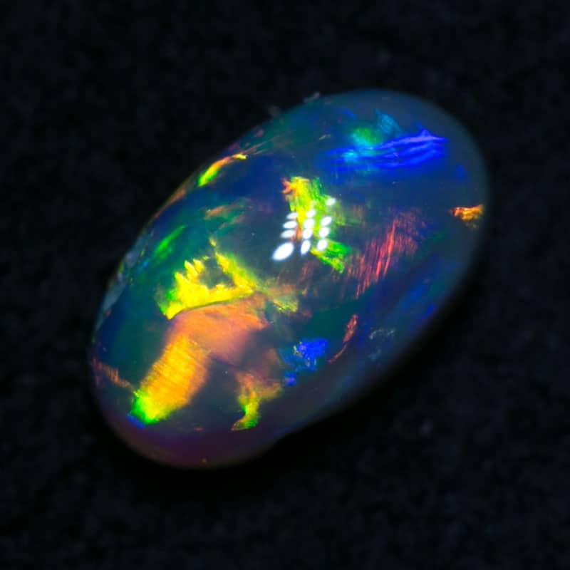 0.51 ct black crystal opal gem 6x3.5x3mm - Image 2