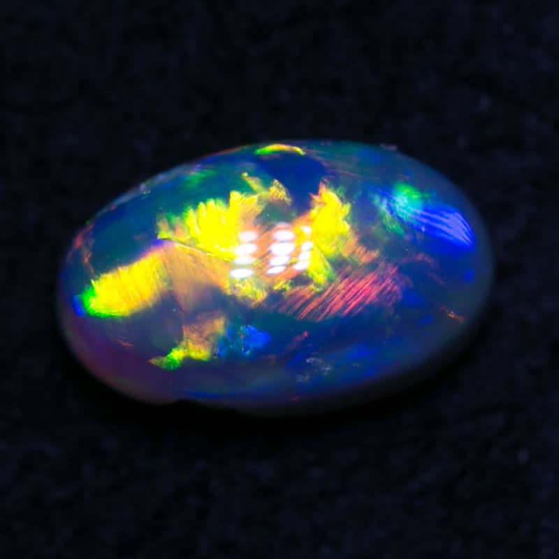 0.51 ct black crystal opal gem 6x3.5x3mm - Image 3
