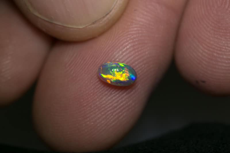 0.51 ct black crystal opal gem 6x3.5x3mm - Image 4