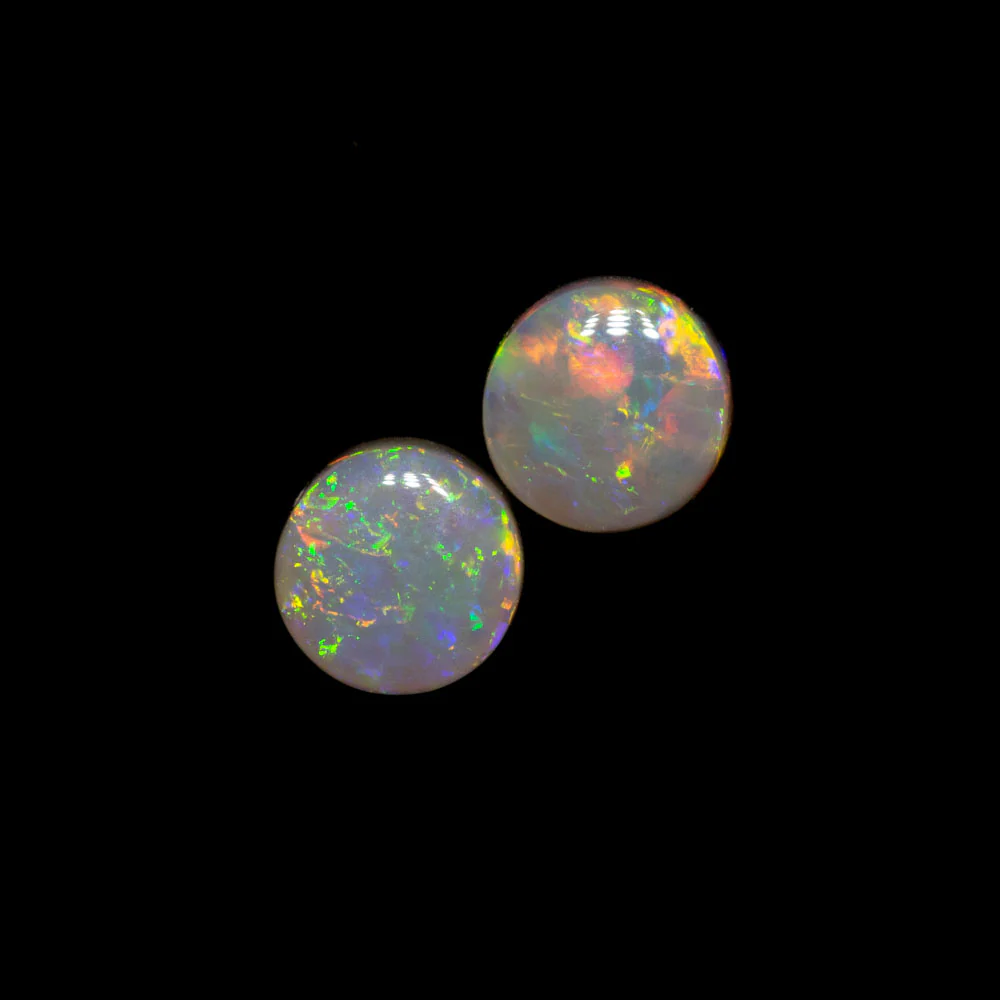 0.53 ct dark opal pair 4x3.9x2.2mm - Image 2