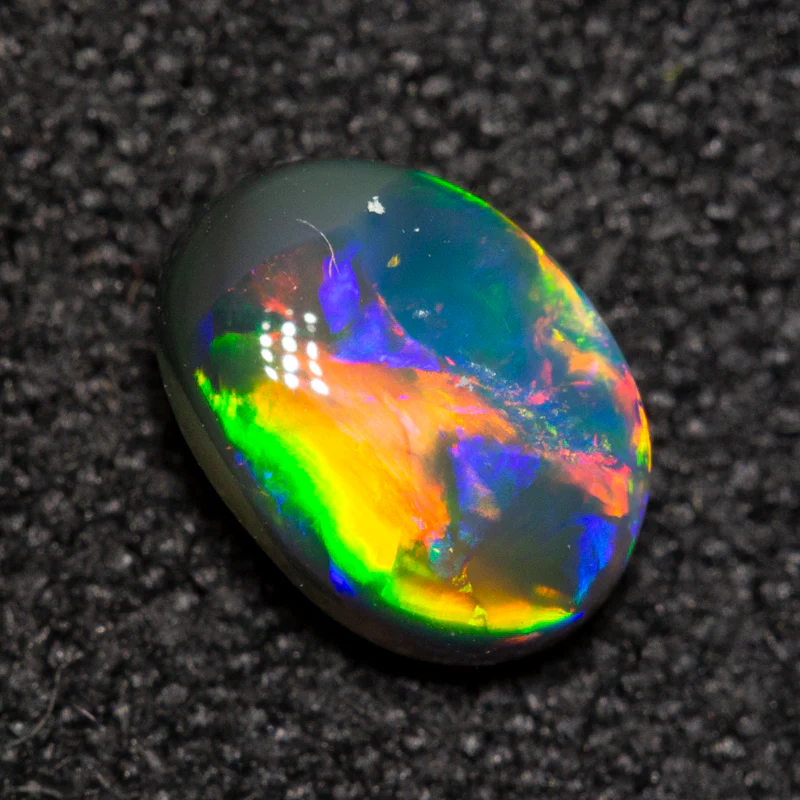0.53 ct gem black opal 6.5x4.7x2.7mm - Image 2