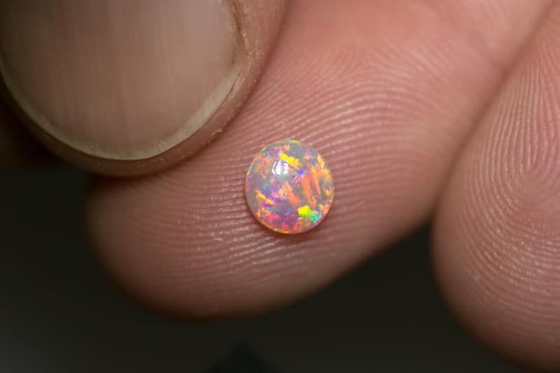 0.54 ct gem crystal opal 6mm round x2mm - Image 3