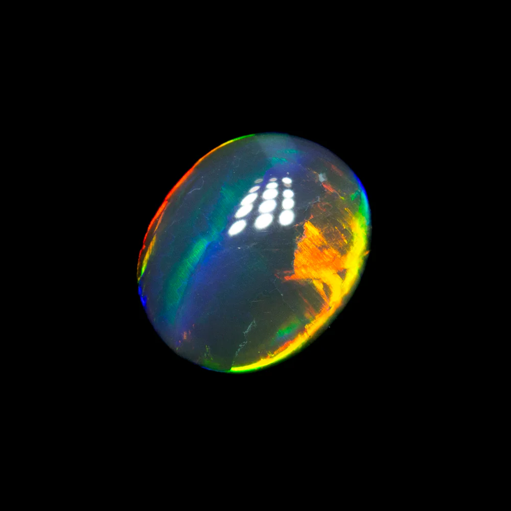0.57 ct gem black opal 6.2x5.1x2.6mm - Image 2