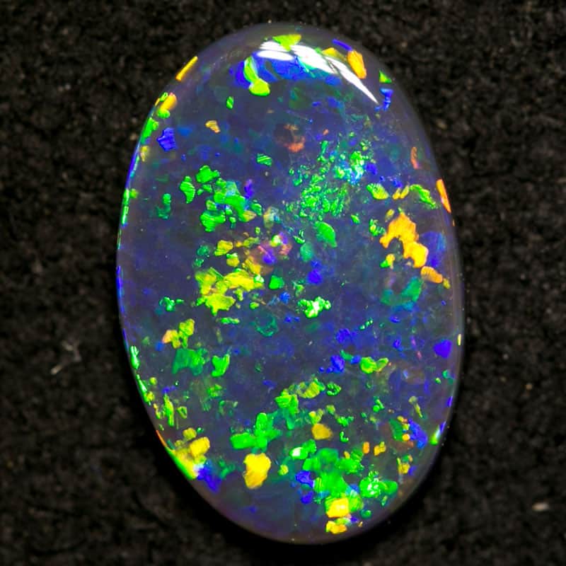 0.58 ct black opal 9x6x1mm - Image 3
