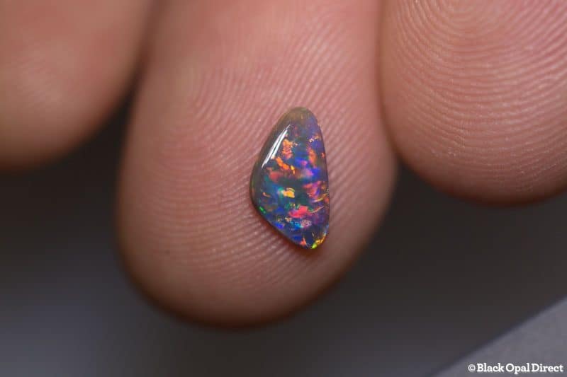 0.59 ct black opal 9x5x2mm - Image 3