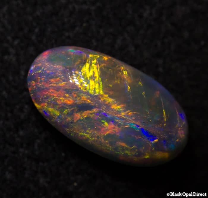 0.59 ct dark crystal opal 8x4x3mm - Image 2