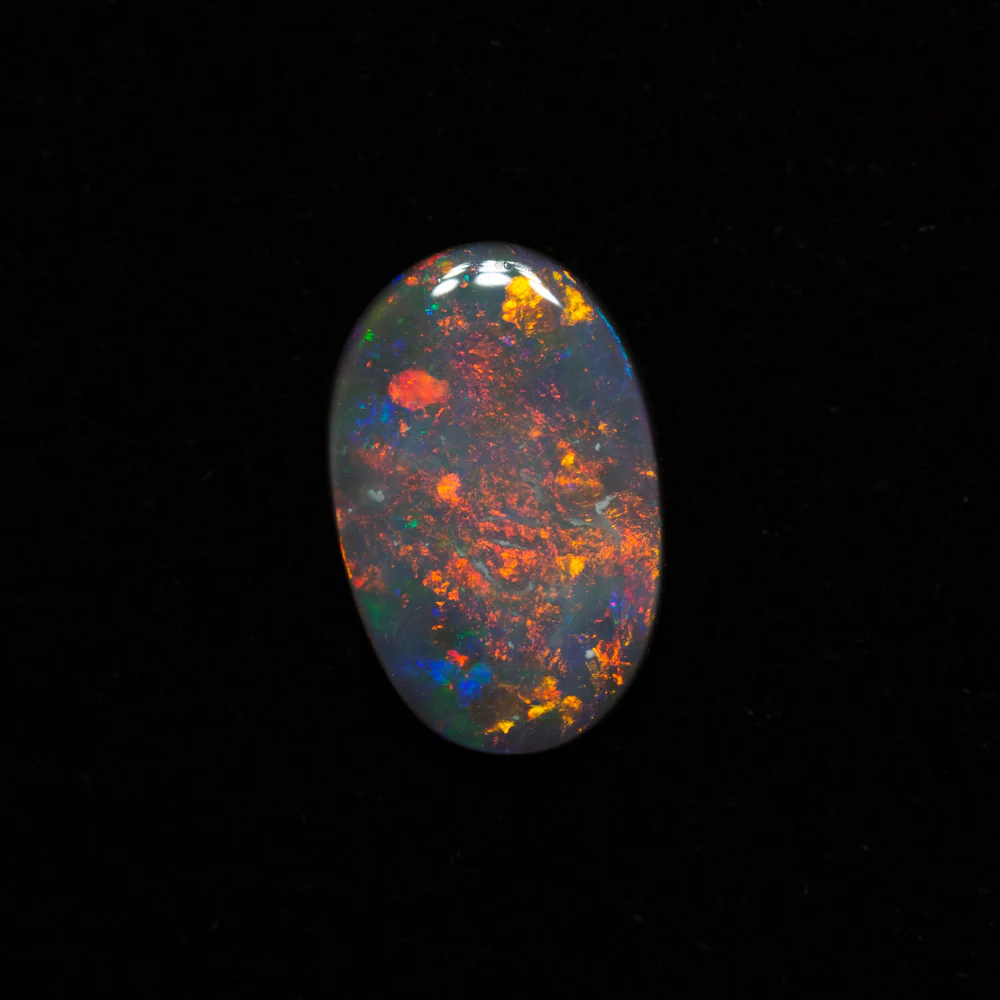 0.62 ct black opal 9.2x6x1.6mm - Image 2