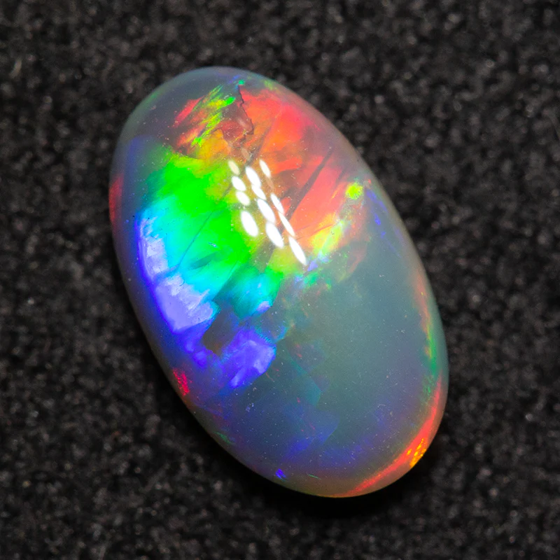 0.63 ct double-sided dark crystal opal 7.9x4.8x2.6mm - Image 2