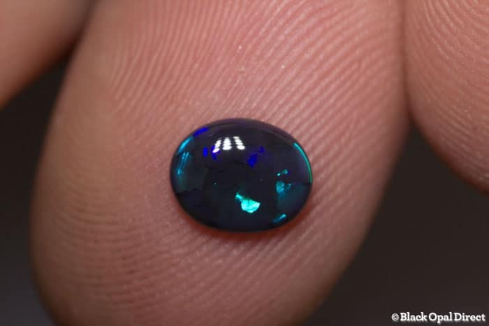 0.64 ct black opal 7x6x2mm - Image 3