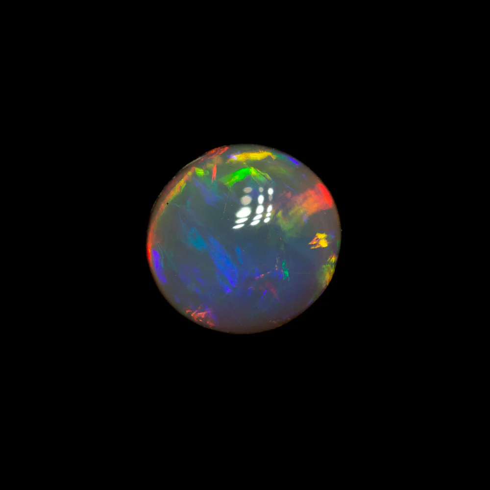 0.65 ct black crystal opal 5.9x5.6x3.3mm - Image 4