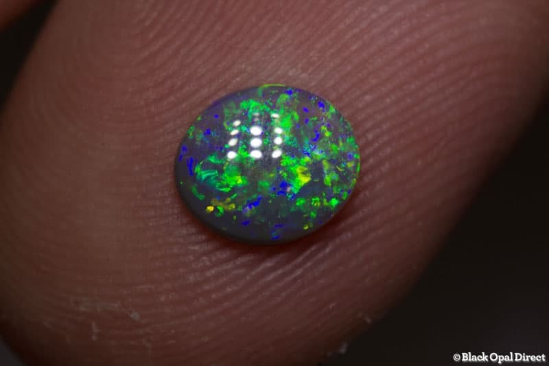 0.65 ct black opal 7x6x2mm - Image 3