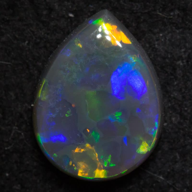 0.66 ct black opal 7x5x2mm - Image 3