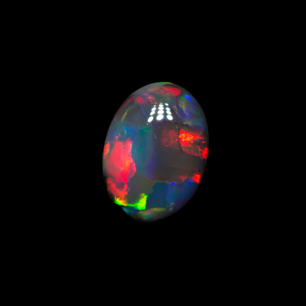 0.66 ct gem double-sided black opal 7.1x5.2x2.9mm - Image 2