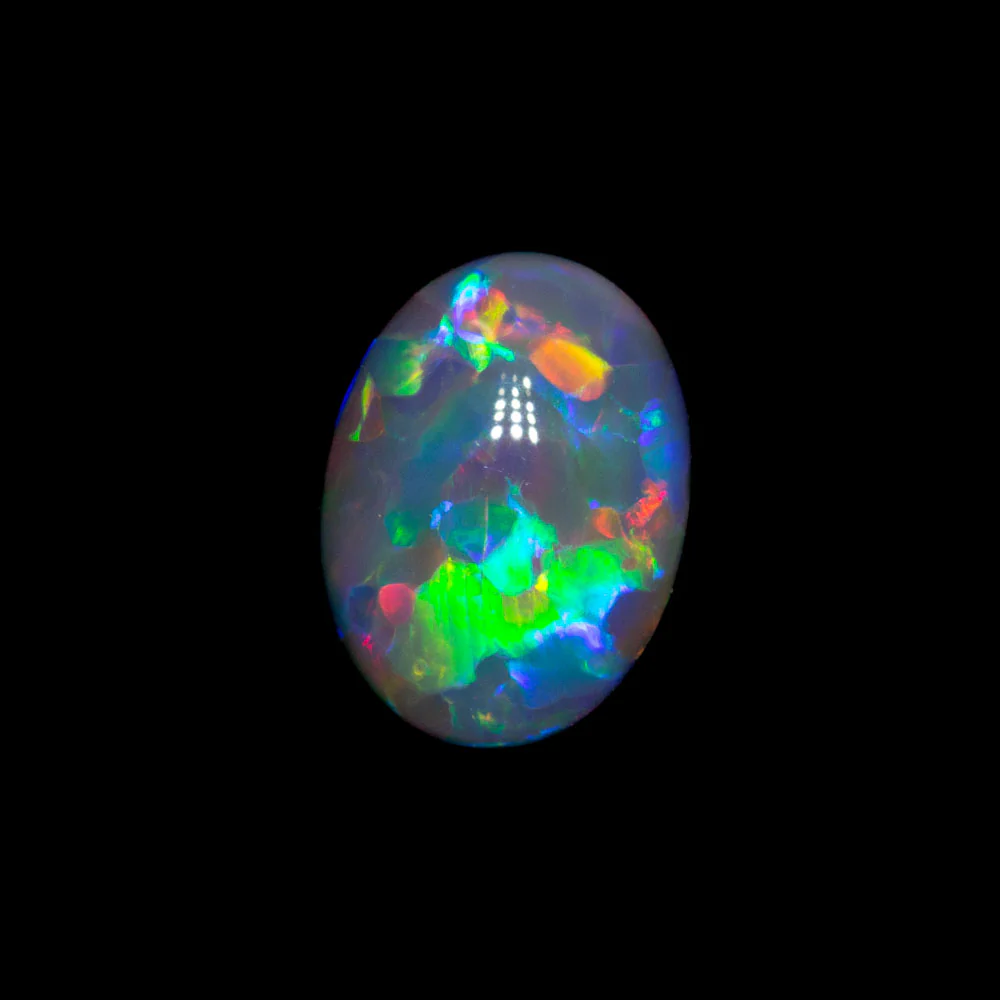 0.66 ct gem double-sided black opal 7.1x5.2x2.9mm - Image 3