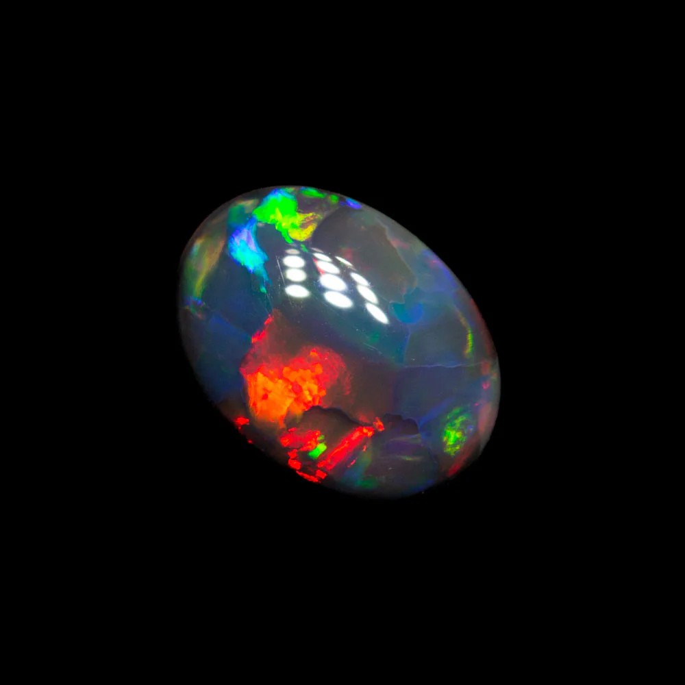 0.66 ct gem double-sided black opal 7.1x5.2x2.9mm - Image 4