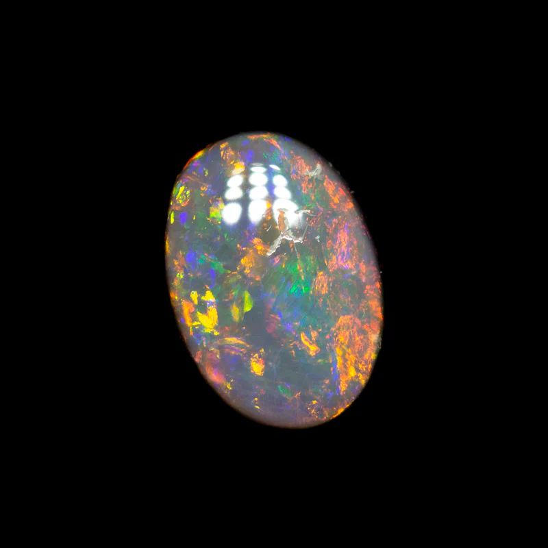 0.67 ct dark opal 7.3x5.3x2.7mm - Image 2