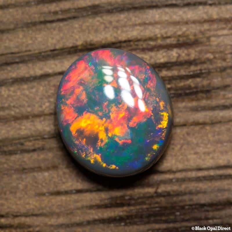 0.70 ct black opal gem 6.5x6x2.5mm - Image 2